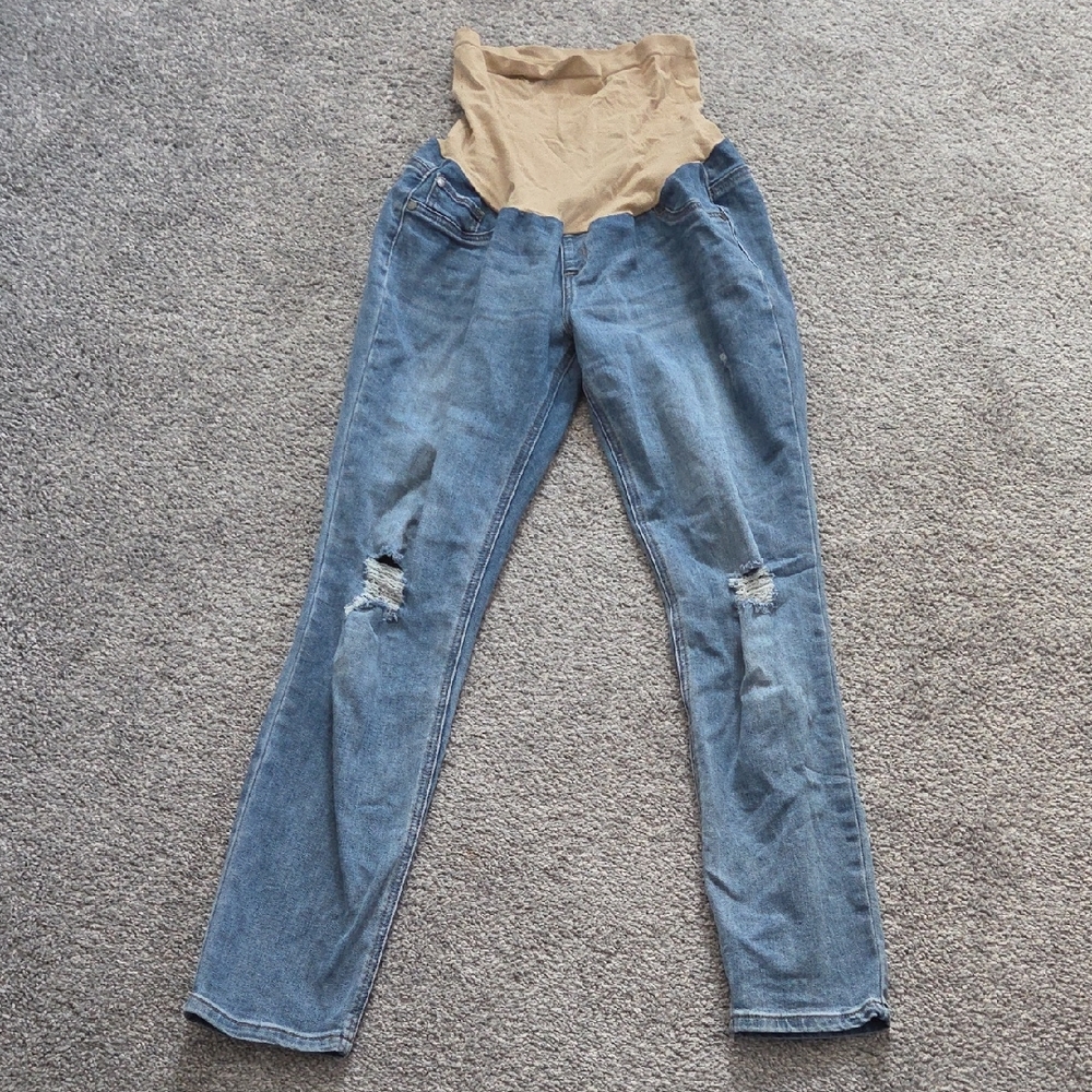 Indigo Blue Women's Light Blue Distressed Jeggings